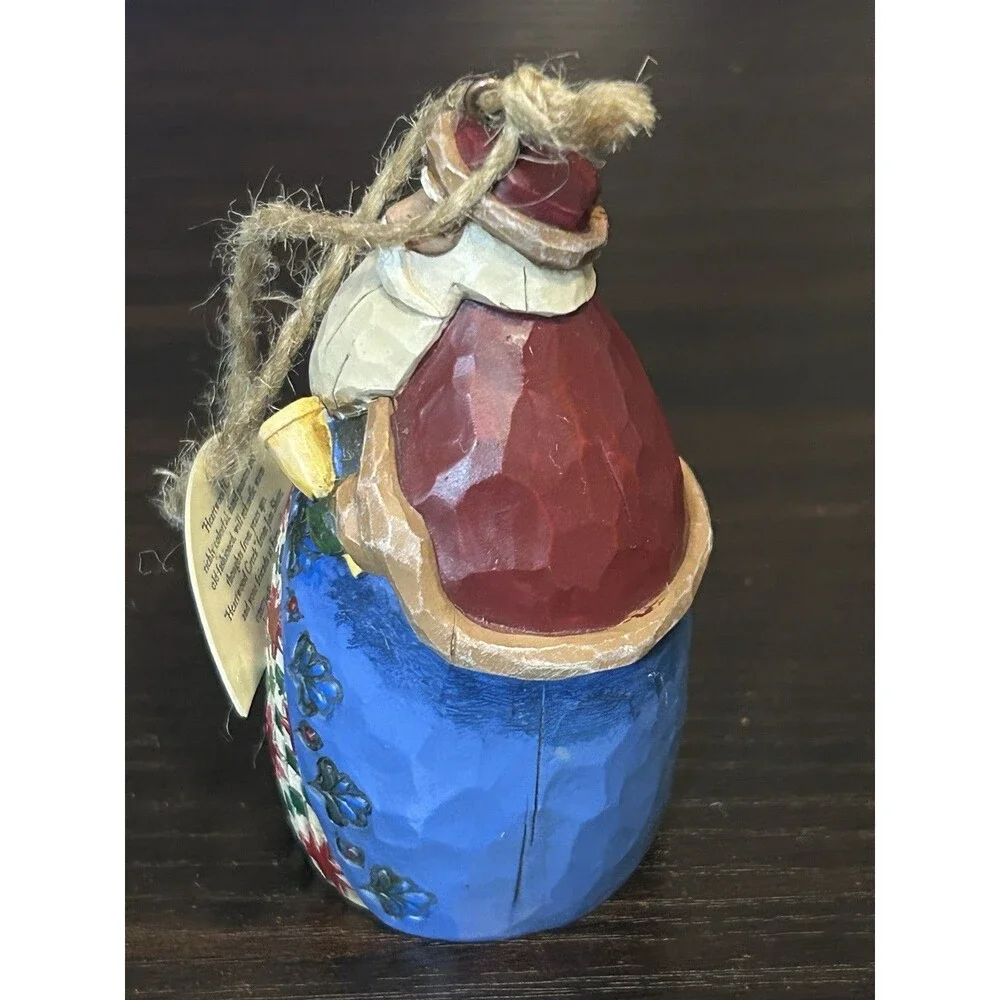 Jim Shore Heartwood Creek Mini Santa Ornament 2002 C107461 Enesco Christmas
